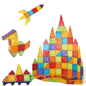 Nuevo diseño al por mayor niños Arco Iris diamante patrón magnético bloques de construcción inteligencia Magetic construcción azulejos juguetes para niños