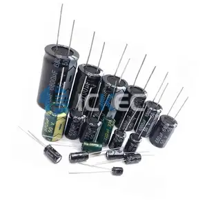 5.6UF 6.8UF 18UF 8.2UF 12UF 39UF 16V 50V 63V 100V 160V 200V 250V 400V 450V 500V Plug-in Inline Aluminum Electrolytic Capacitors