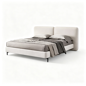 <span class=keywords><strong>Letto</strong></span> <span class=keywords><strong>matrimoniale</strong></span> moderno in tessuto con testiera doppia rotonda minimalista italiana, imbottito su misura, <span class=keywords><strong>per</strong></span> camera da <span class=keywords><strong>letto</strong></span> padronale - Product Image 4