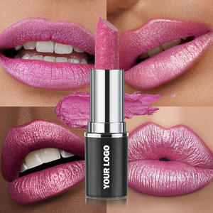 プライベートブランド 長持ちパールリップスティック 低MOQ カスタムロゴ 防水 落ちにくい ベルベット仕上げ リップスティックサプライヤー - Product Image 1