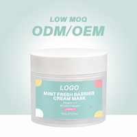 OEM ODM Menthe pour Masque Crème au Collagène Rafraîchissant Hydratant pour le Visage Tous Types de Peau Soulagement des Rougeurs Soins de la Peau Marque Privée