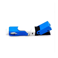Konektor Cepat SC UPC Single Mode Biru untuk Kabel Drop FTTH dengan Serat Simplex/Duplex dan Kehilangan Penyambungan Rendah
