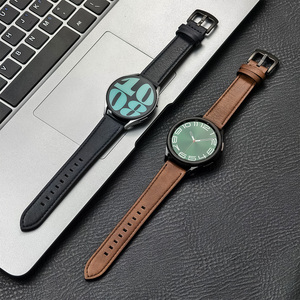 <span class=keywords><strong>Bracelet</strong></span> de montre en <span class=keywords><strong>cuir</strong></span> universel 20mm 22mm pour Samsung <span class=keywords><strong>Galaxy</strong></span> <span class=keywords><strong>Watch</strong></span> 7/6/5/4 40 44mm Gear HUAWEI GT4 Band Vintage <span class=keywords><strong>Bracelet</strong></span> - Product Image 4