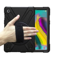 Casing tugas berat tahan guncangan, pelindung Tablet tali tangan penyangga bawaan untuk Samsung Galaxy Tab S5e 10.5 2019