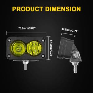 3 इंच 20W सफेद पीले स्पॉट बाढ़ कॉम्बो के नेतृत्व में पोड काम हल्का सहायक ड्राइविंग लैंप - Product Image 2