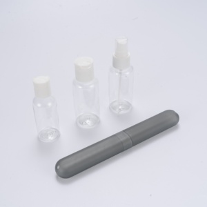 Avión <span class=keywords><strong>de</strong></span> maquillaje vacío para hotel, botella <span class=keywords><strong>de</strong></span> aluminio gris, juego <span class=keywords><strong>de</strong></span> viaje con cubierta <span class=keywords><strong>de</strong></span> cepillo <span class=keywords><strong>de</strong></span> dientes y venda para los ojos - Product Image 5