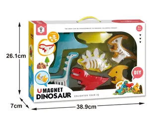 New Fun 3D Jurassic World Dinosaurier Park Baustein Spielzeug Kinder Magnetischer Baustein Pädagogischer Kunststoff für Kinder