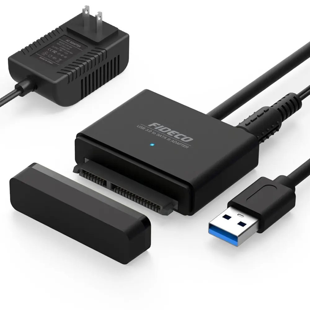 Portátil ABS SATA 6gbps 2,5 3,5 SSD HDD USAP convertidor USB SATA a usb3.0 adaptador de cable incluye adaptador de corriente