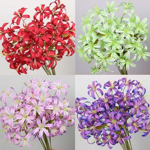 Fleurs de lys sauvages artificielles, 3 têtes, en soie, faites à la main, pour mariage, décoration de la maison, arrangements floraux - Product Image 2