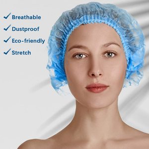 Bonnets jetables à clipser <span class=keywords><strong>Charlotte</strong></span>, non-tissés, bouffants, pour hôpitaux, cliniques et l'industrie <span class=keywords><strong>alimentaire</strong></span> - Product Image 4