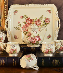 Nuevo Producto: Juego <span class=keywords><strong>de</strong></span> Tazas <span class=keywords><strong>de</strong></span> Té y Café <span class=keywords><strong>de</strong></span> Porcelana China con Diseño Clásico <span class=keywords><strong>de</strong></span> Rosas, con Tetera y Bandeja - Product Image 5