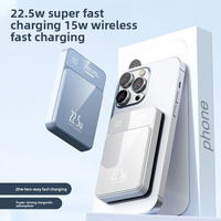 Batería Externa Magnética de 10000mAh, Carga Rápida de 22.5W, Ultra Delgada, Portátil, con Cable e Inalámbrica