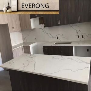 Good Price White Rice <strong>Quartz</strong> <strong>Countertop</strong> with Grey <strong>Veins</strong> - Product Image 1