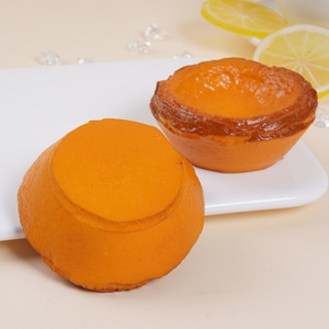 PU quick-rebound realistic <b>egg</b> tart model, fun fake food model, squeezeable and decompression <b>toy</b>, realistic Portuguese <b>egg</b> tart - Product Image 3