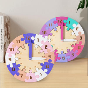 <span class=keywords><strong>Vente</strong></span> flash - Horloge éducative pour enfants - Puzzle en bois - Éducation préscolaire - Cognition du temps - Jouet de puzzle - Product Image 3