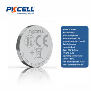 Pile bouton au lithium PKCELL, prix de gros, pile bouton au lithium 3v Cr <span class=keywords><strong>2032</strong></span>, pile bouton au lithium Cr2032 pour <span class=keywords><strong>Sony</strong></span> - Product Image 1