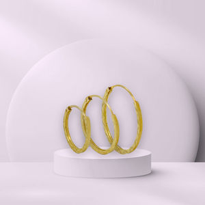 รับประกันคุณภาพเครื่องประดับแบรนด์แฟชั่น14K ต่างหูห่วงสี่เหลี่ยมสีทองแท้สำหรับเป็นของขวัญสำหรับผู้หญิง - Product Image 4