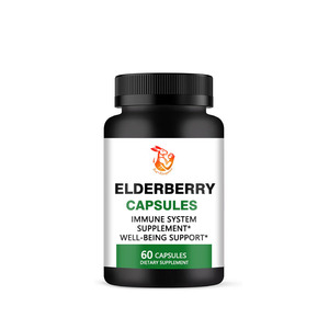 Wholesale Price Elderberry Capsules Protect Nervous System Immune Support 400mg Elderberry <b>Herbal</b> <b>Supplement</b> Capsules - Product Image 1