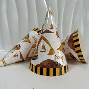 Thème Imprimé Party Paper Hat Birthday Party Hat Creative Pointed Ball Hat for Birthday - Product Image 5