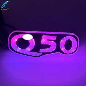 Nouvelle Lumière LED RVB 12V Haute Luminosité à Effet de Chasse et Clignotant, Contrôlée par APP, Étanche, pour Emblème de Voiture Infiniti Q50 – Accessoire <span class=keywords><strong>Auto</strong></span> de Rétrofit - Product Image 6