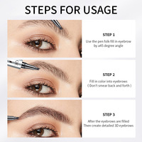 Crayon à sourcils liquide à quatre volets Crayon à sourcils imperméable Crayon à sourcils de maquillage Prévenir la transpiration