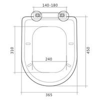 Couvre-siège de toilette en PP en forme de U à fermeture douce, modèle 069, prix usine personnalisé, pour appartements de services et hôtels à séjour prolongé