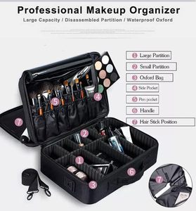 <b>Professional</b> Travel Cosmetic <b>Makeup</b> Bag <b>Case</b> Organizer With Compartments - Product Image 4