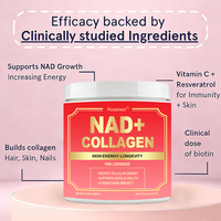 Poudre de Collagène Végétal NAD+ en Vrac pour Boisson, Marque Privée OEM, Anti-âge, Antioxydant, Supplément Énergétique, Resvératrol, Adulte