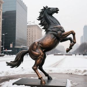 Özel açık büyük dekorasyon bronz el sanatları hayvan heykeli yaşam boyutu at heykel - Product Image 4