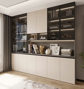 ตู้หนังสือไม้ที่เรียบง่ายทันสมัยตู้เก็บของตกแต่งใหม่สำหรับบ้านโรงเรียนโรงแรมหรือใช้ในอพาร์ตเมนต์ - Product Image 1