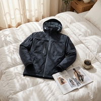 Veste tactique multifonctionnelle imperméable et coupe-vent en microfibre à membrane multi-poches, tissu sergé Talson Tricot