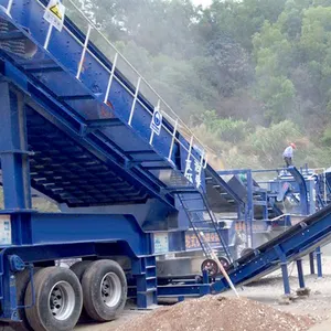 Heavy Duty Recycling Screen Mobile screening unit Machine Tracked mobile screener