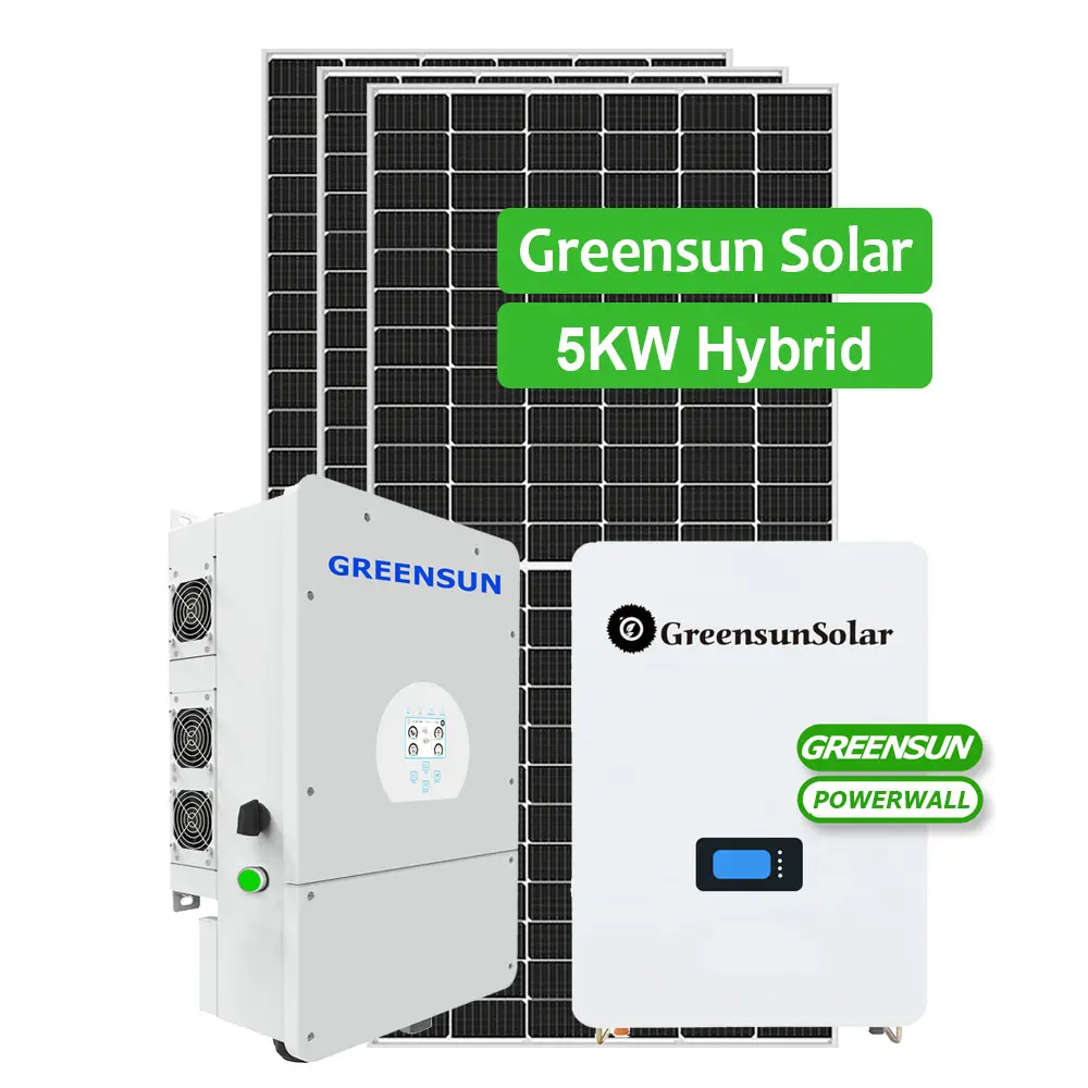 Sistema híbrido de energía Solar para el hogar, 5kw, 8kw, 10kw
