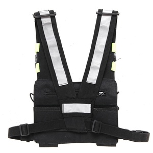 Abbree pecho fluorescencia paquete frontal bolsa pistolera chaleco Rig llevar para Radio bidireccional Baofeng TYT Wouxun <span class=keywords><strong>Motorola</strong></span> Walkie Talkie - Product Image 2