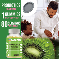 Private Label Vegane Zuckerarme Pflanzenpektin Präbiotika Probiotika Vitamine Gummibärchen für Jugendliche Tägliche Darmflora-Balance Verdauungsförderung