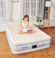 Matelas pneumatique double intelligent de luxe avec pompe intégrée Lit de soufflage haut de gamme pour la maison Hôtel Chambre Voyage Camping en plein air