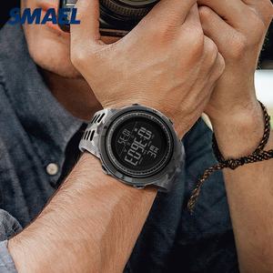 Montres numériques électroniques SMAEL 1915MC pour hommes, étanches, unisexes, montres de sport avec affichage automatique de la date et du jour, affichage LED blanc - Product Image 2