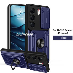 Lichicase 2 en 1 funda híbrida para Tecno Camon 40 Premier 5G cartera portátil ranura para tarjeta soporte armadura anillo contraportada - Product Image 3