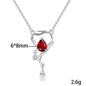 Collier tendance Goutte d'eau Améthyste Larme de Sirène, Pierre naturelle taille poire 6*8mm, en Argent sterling 925, Bijou inaltérable - Product Image 6
