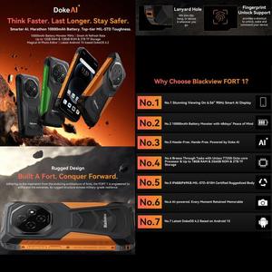 Nhà Máy Giá Blackview Fort 1, 6GB + 256GB, 10000mAh, 6.56 inch Android 15, OTG, NFC, 5G điện thoại gồ ghề - Product Image 4