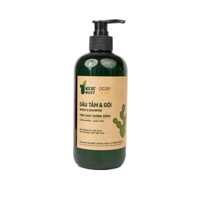 Extrait naturel de cactus Menthe poivrée 2 en 1 Shampooing et gel douche à base de plantes pour tous types de peau Nettoyage en profondeur 150ml Vietnam - Product Image 3