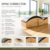 Correcteur de colonne vertébrale en chêne massif durable MJD M501A, appareil ergonomique de rééducation et d'étirement du dos pour Pilates