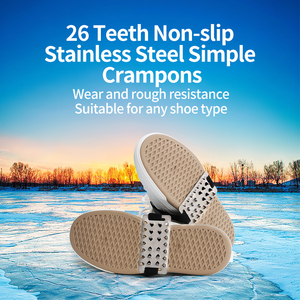 Crampones de Acero Inoxidable Antideslizantes, Duraderos e Impermeables, para <span class=keywords><strong>Botas</strong></span> de Senderismo en Hielo y Nieve, con Puntas Antideslizantes para Exteriores - Product Image 3