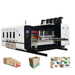 QH automatic high speed flexo corrugated carton 4 colors printing slotting rotary die-cutting machinery