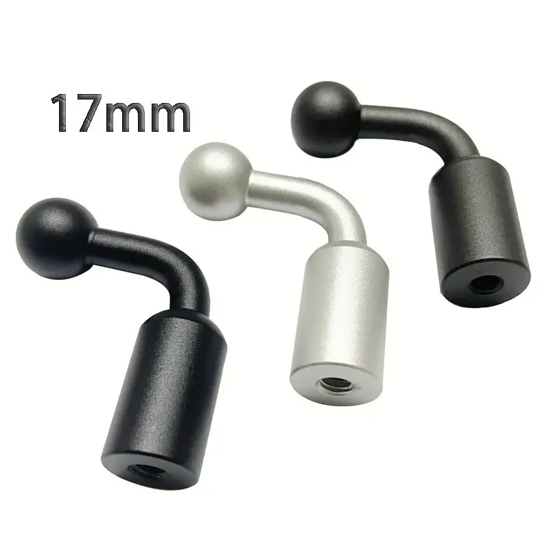 Venditore caldo prodotto argento colore nero in alluminio treppiede testa a sfera 17mm presa per telefono cellulare porta auto accessorio