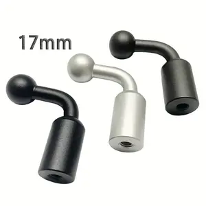 Hot seller product silver black color aluminum tripod ball head 17mm socket mobile phone car holder attachment