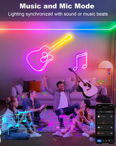 Светодиодная лента <span class=keywords><strong>Smart</strong></span> RGBIC 16,4 фута, совместима с Alexa/Google Assistant, синхронизация с музыкой через приложение/пульт ДУ для спальни, DIY-проекты - Product Image 2
