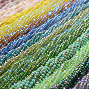 Cuentas de Vidrio Redondas Facetadas de Alta Calidad, <span class=keywords><strong>4mm</strong></span>, 105 Piezas/Hebra, Nuevas, Más Colores, Cuentas Espaciadoras Sueltas para Fabricación de Joyería DIY - Product Image 3