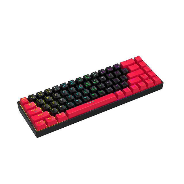 USB Backlit LED Professional Keyboard English Layout Features Wholesale 68 Keys RGB Wired Mechanical Gaming Keyboard