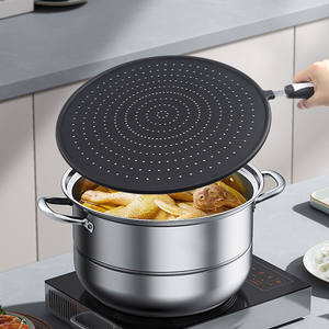 Pelindung percikan lemak tahan panas dan saringan lemak pelindung layar percikan silikon untuk wajan - Product Image 6